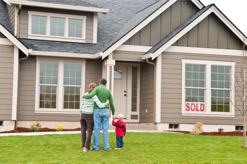 Couple buying new home