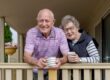 Senior couple on front porch